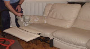 Leather upholstery cleaning